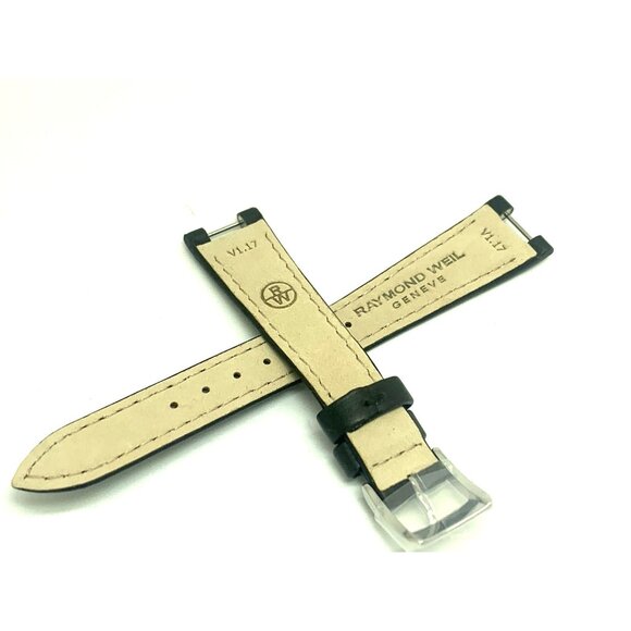 Raymond Weil Women's Watch V1.17 Replacement Band Black Leather Strap 16mm Lug - Picture 2 of 7